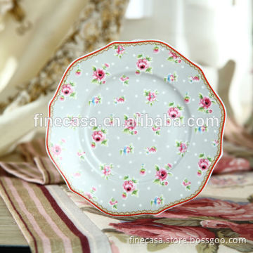 6.5 Inches Elegant Flower Shaped Plates set of 4 with Special Round Gift Box